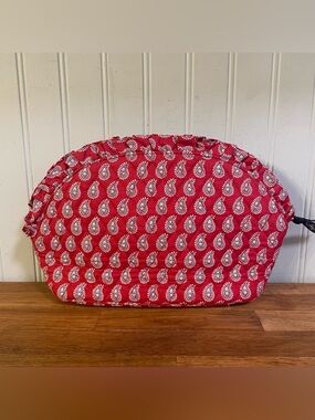 Vera Bradley Large Ruffle Cosmetic Case (Red Bandana Paisley)